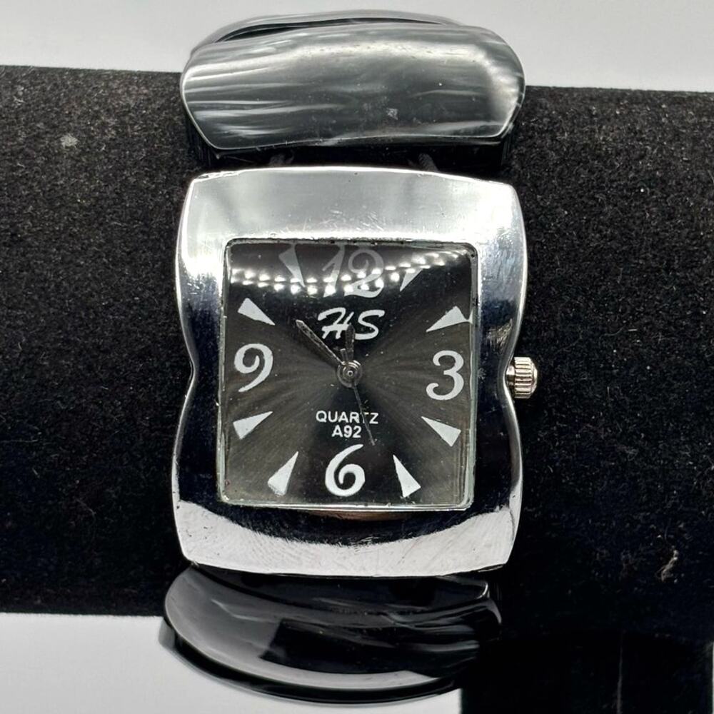 Silver & Black HS Watch